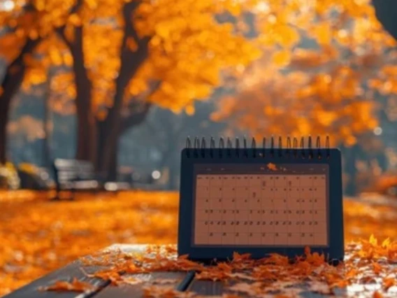 fall image with calendar