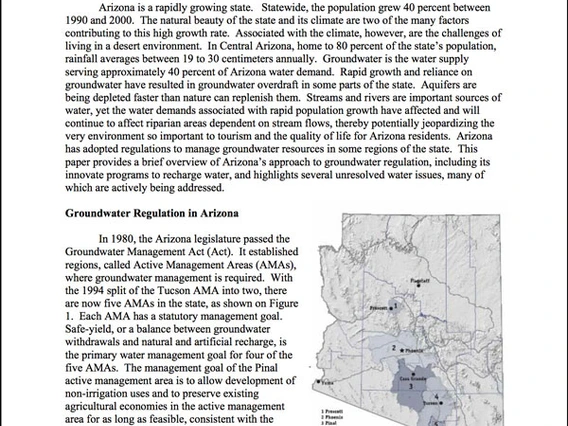 screen shot of first page of report