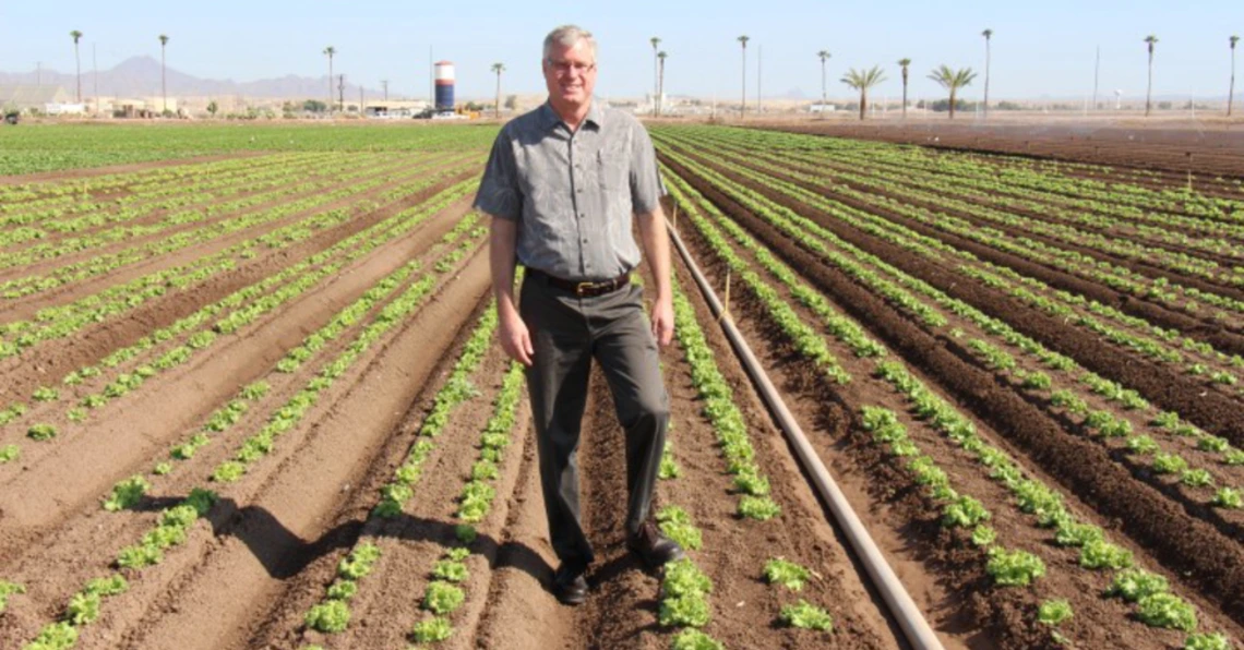 Yuma Agriculture and the Yuma Center of Excellence for Desert Agriculture Paul Brierly in a Yuma ag field