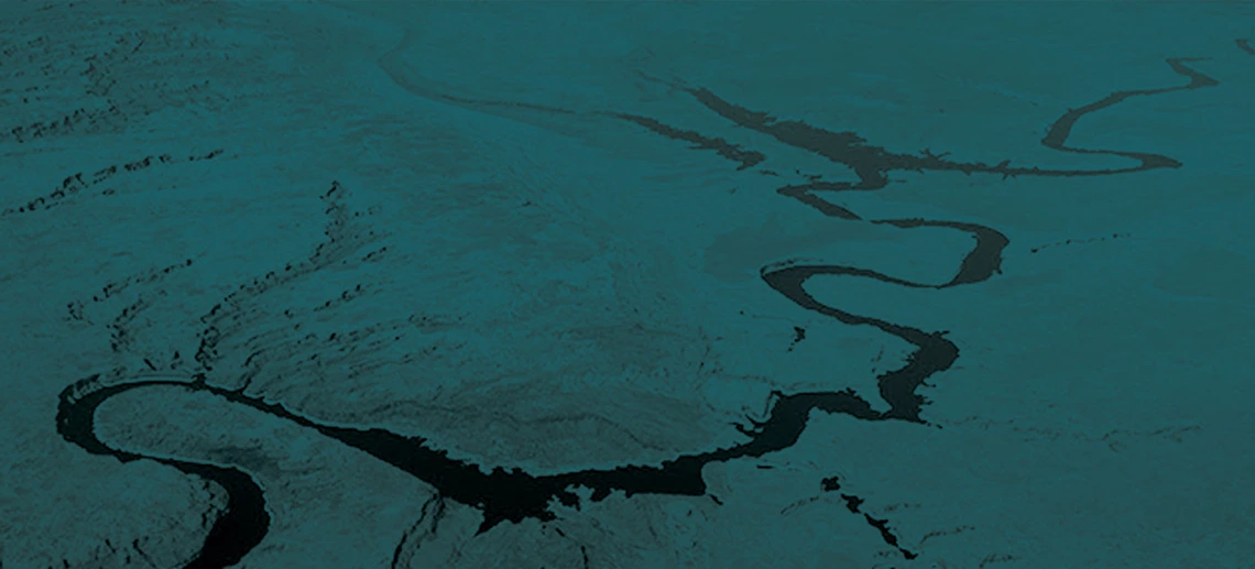 aerial shot of the Colorado River aerial shot of the Colorado River