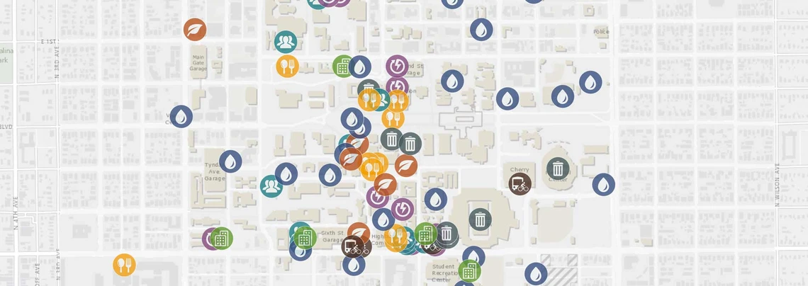 New web map illustrates the University of Arizona’s commitment to sustainability map