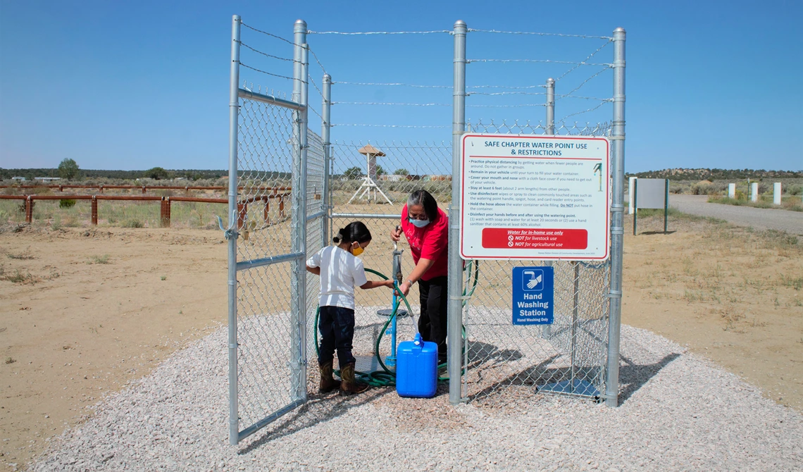 Water station on Native Nation Water station on Native Nation