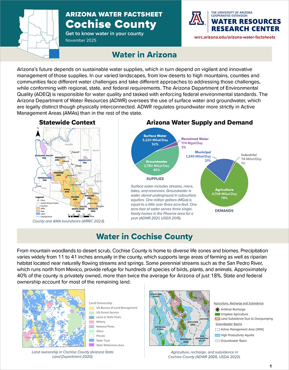 cochise factsheet page one