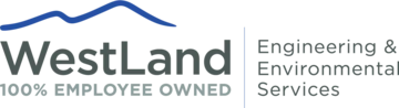 WestLand Resources logo - text with a stylized mountain above it