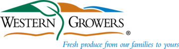western growers logo featuring a leaf and hills