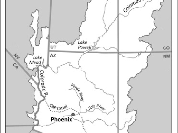 Figure showing the colorado river watershed