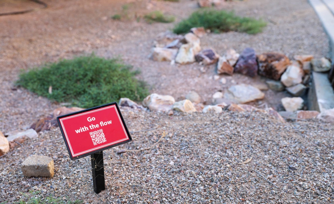 go with the flow sign - green infrastructure