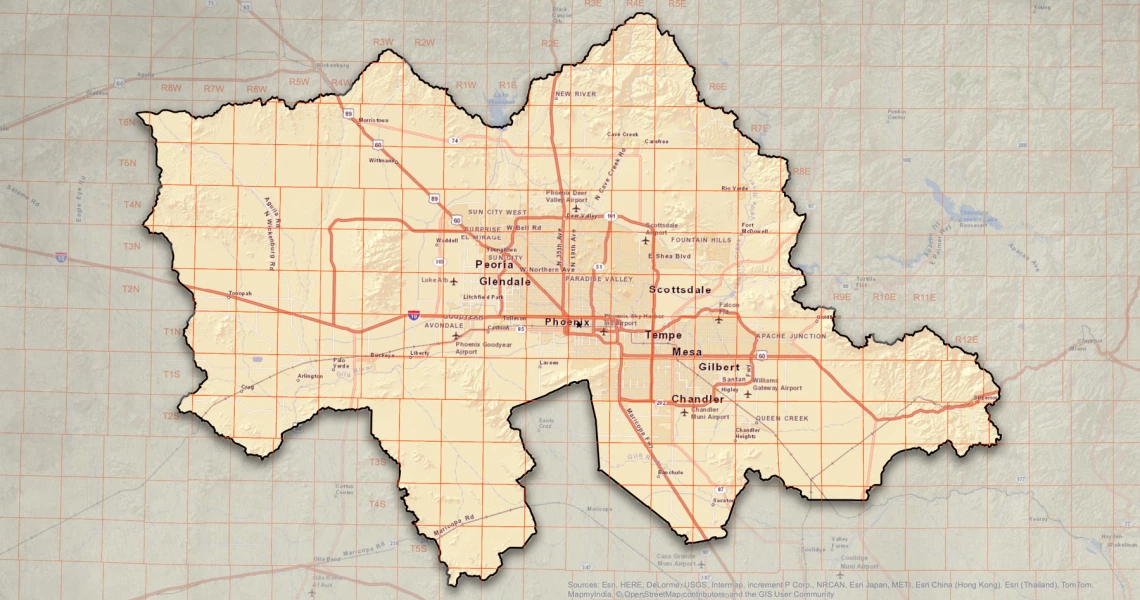 Map of Phoenix AMA Map of Phoenix AMA