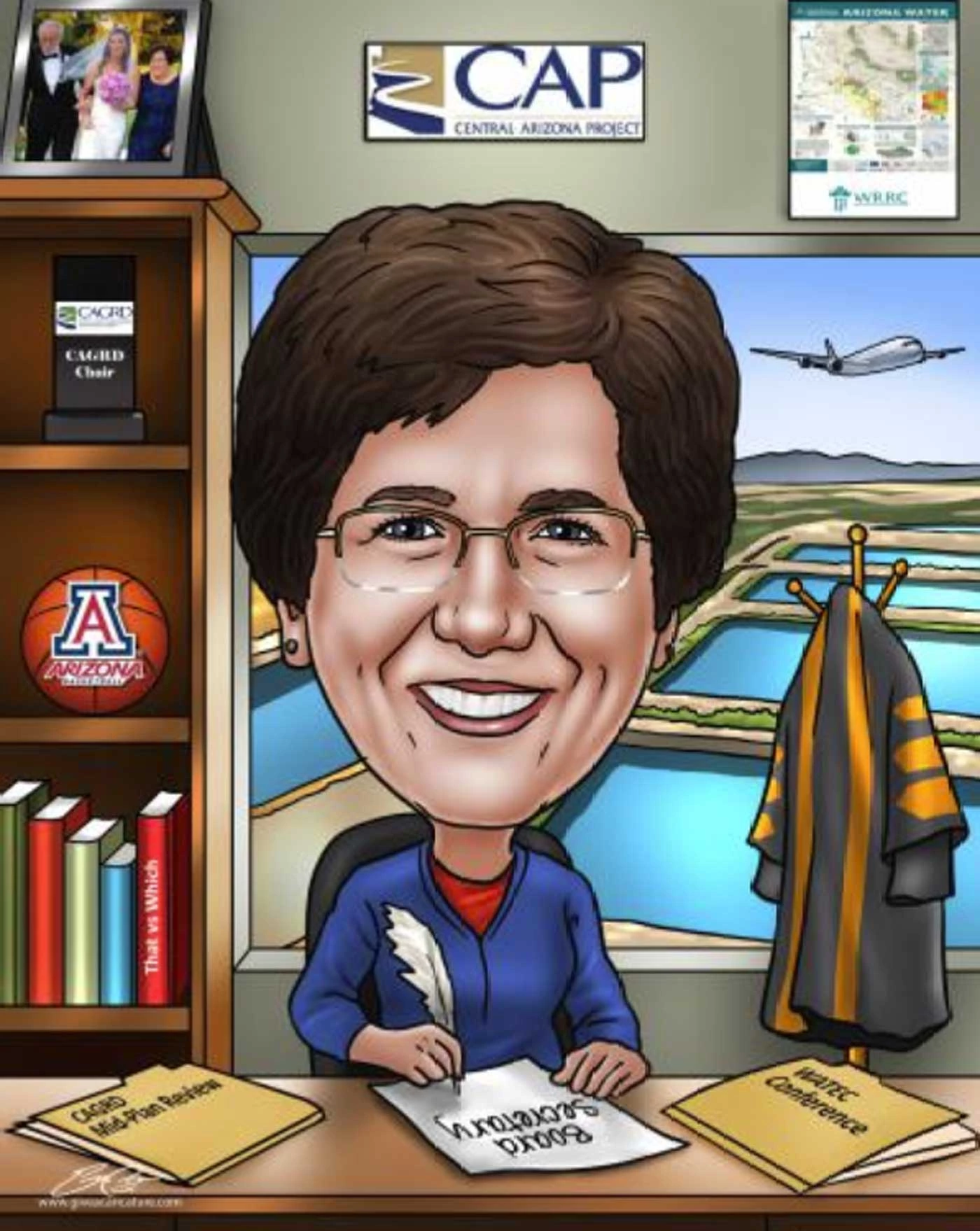 Caricature of Sharon Megdal Caricature of Sharon Megdal