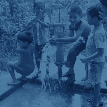 cover image cropped - kids at a water pump