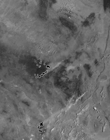 satellite image of the Wallow fire